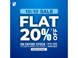 Urbansole 10.10 Sale FLAT 20% OFF on Entire Stock